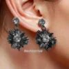Ethereal Black Metal Earrings