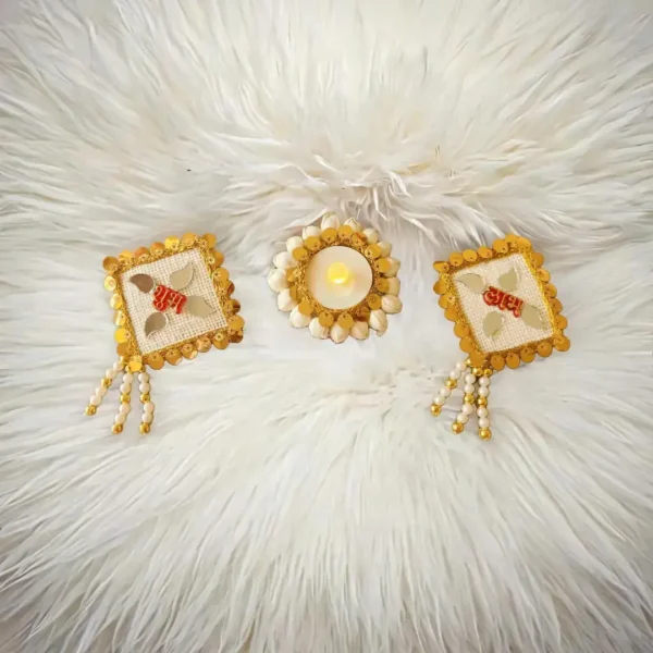 Shubh Labh with Tealight Holder