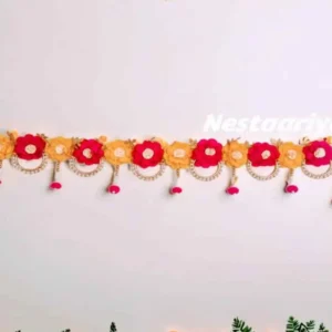 Pink & Yellow Flower Toran