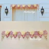 Padmapriya Lotus Toran – Pink Lotus Flower Door Hanging Bandanwar with beads and tassels for pooja room and entrance