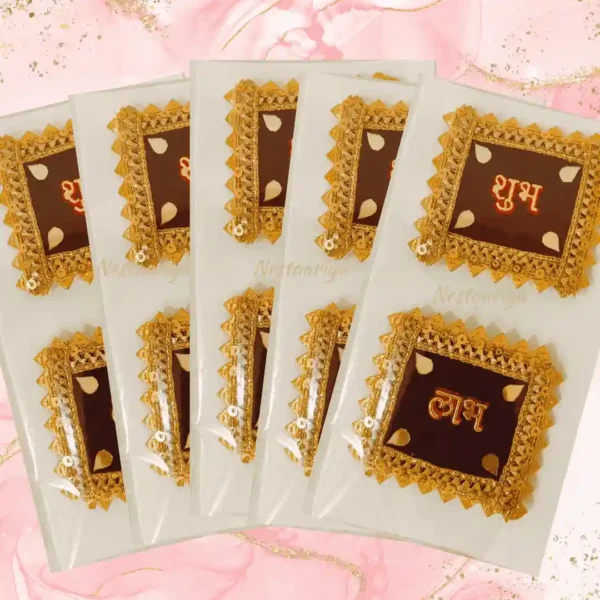 Maroon Red Velvet Shubh Labh Combo,