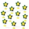 Genda Flower and Green Leaves Backdrop Decoration (Set Of 6)