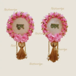 Pink Shubh Labh hanging pair