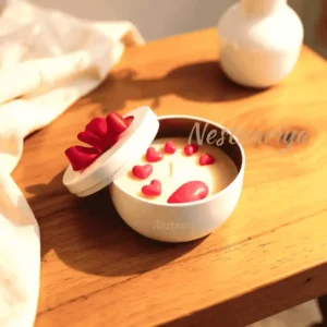 Premium Rose Scented Soy Candle .