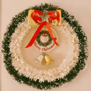 Christmas Wreath with Snow-Kissed Foliage